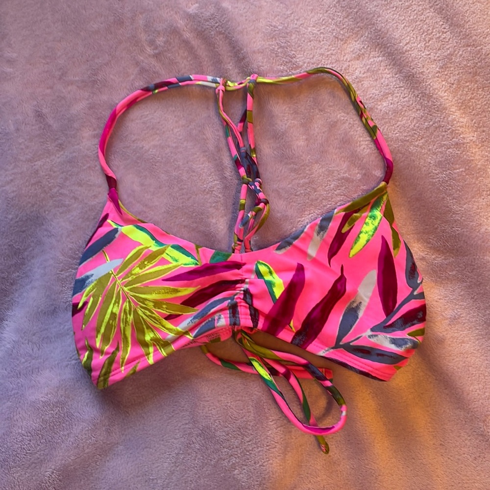 tropical pink swimsuit